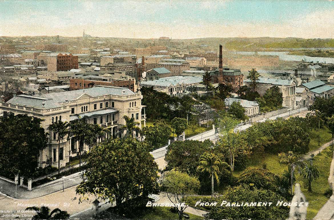 Queensland Club on the corner of George and Alice Streets, Brisbane, 1912 / Courtesy: John Oxley Library, State Library of Queensland, Brisbane