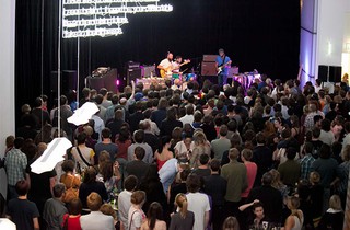 Surrealism: The Poetry of Dreams
Surrealims Up Late

6.00pm MUSIC DJ Scorpio
6.45pm TALK ‘The Innovators’ Curator’s perspective with José Da Silva, Senior Curator, Australian Cinémathèque
7.00pm TALK ‘The Innovators’ Industry perspective with Joel Stern Co-Director, OtherFilm and Curator, Disembraining Machine
8.30pm MUSIC Akron/Family (USA)
USA experimental folk rock musicians Akron/Family, with members based in Portland, Oregon and New York City. Akron/Family’s performance will be the first ever Brisbane show for the trio consisting of multi-instrumentalists and vocalists Dana Janssen, Seth Olinsky, and Miles Seaton, whose layering of acoustic and electronic textures create a sound that Mojo magazine refers to as ‘largely unfettered by the dictates of genre’.