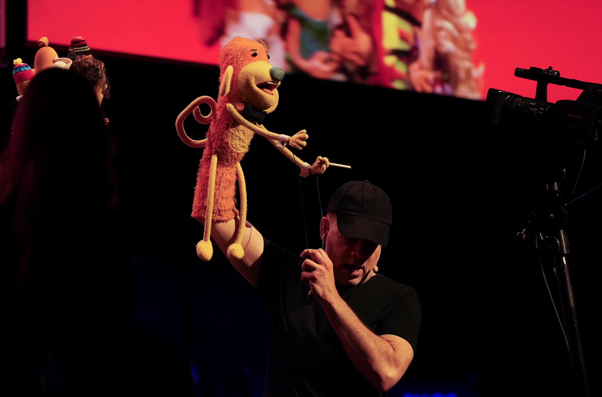 Drew Massey performing in Puppet Up! 2024 / Photograph: Omar Gaieck / © The Jim HensonCompany. All Rights Reserved / Image courtesy: The Jim Henson Company