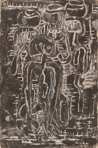 Ian Fairweather, Scotland/Australia 1891-1974 / Alpha c.1951 / Gouache on cardboard / 75.6 x 50.1cm / Gift of the Josephine Ulrick and Win Schubert Foundation for the Arts through the Queensland Art Gallery Foundation 2012. Donated through the Australian Government’s Cultural Gifts Program / Collection: Queensland Art Gallery | Gallery of Modern Art / © Ian Fairweather/DACS. Copyright Agency