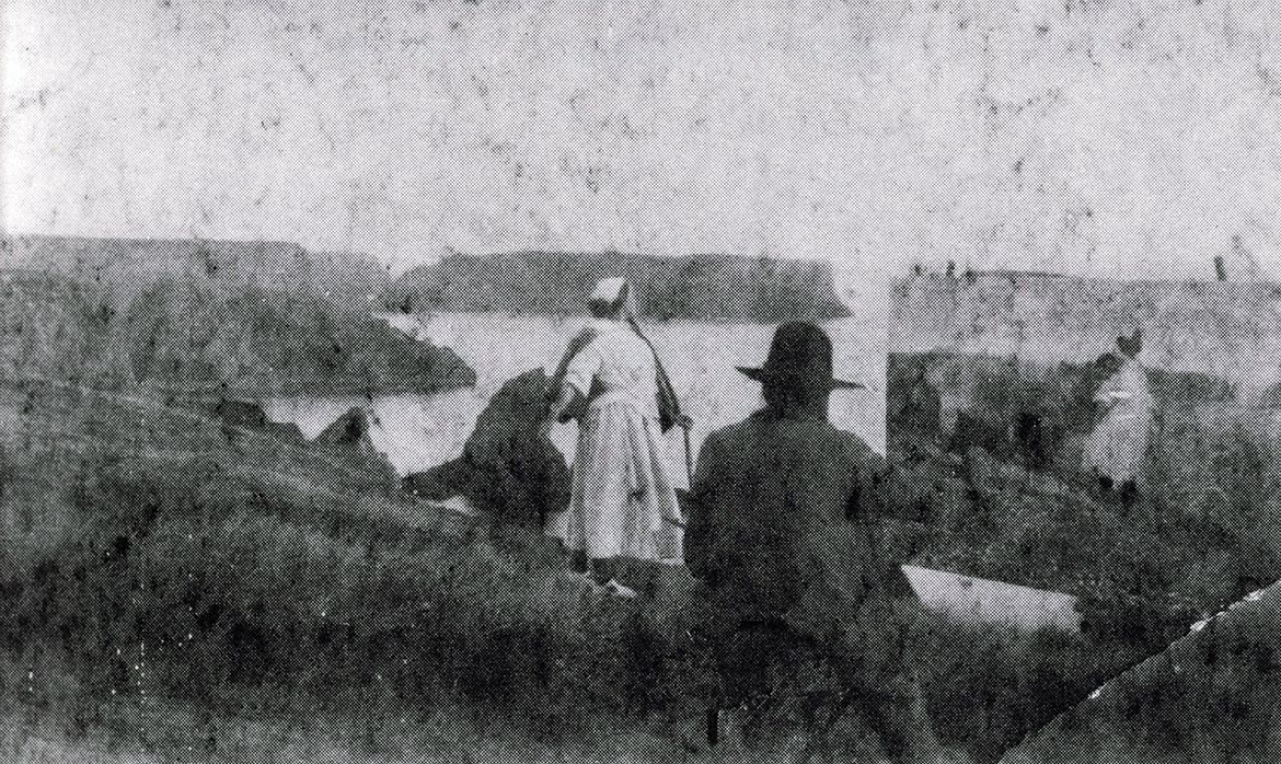 John Russell painting Marianna as she poses for the painting Jeune fille aux chèvres c.1897 (Musée d’Orsay, France)