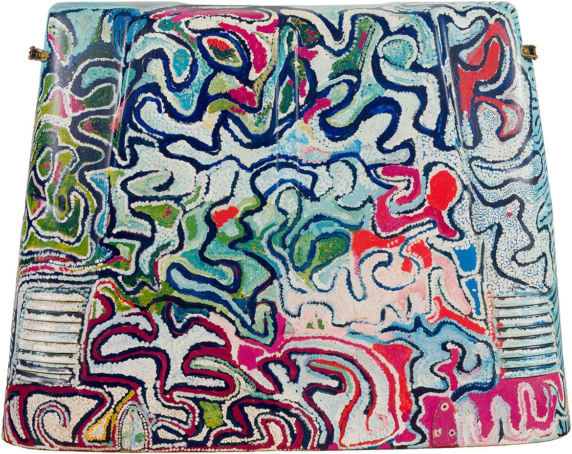 Mary Gibson, Australia b.1952 / Toyota HiLux 2007 / Synthetic polymer paint on metal / 135 x 102 x 12cm / Purchased 2008. The Queensland Government’s Gallery of Modern Art Acquisitions Fun / Collection: Queensland Art Gallery | Gallery of Modern Art / © Mary Gibson