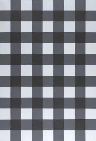 Debra Dawes, Queensland Australia b.1955 / Gingham (centrifugal) 1995 / Synthetic polymer paint on canvas / 239.5 x 165.2cm / Purchased 2003.The Queensland Government's special Centenary Fund / Collection: Queensland Art Gallery | Gallery of Modern Art / © Debra Dawes