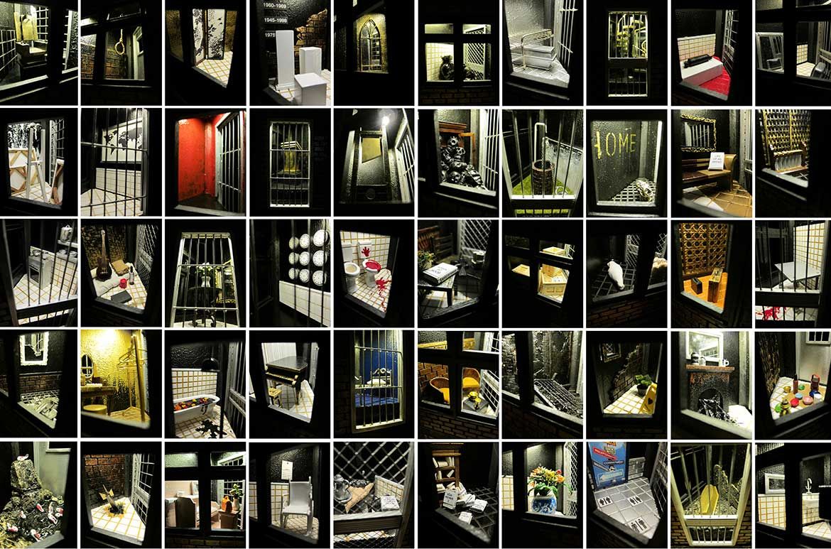 Aditya Novali, Indonesia, b.1978 / The Wall: Asian Un(real) Estate Project 2018 / Plastic, cast, steel, zinc, brass, copper, wood, wooden board, fabric, LED light with adaptor, paint, cable, resin / 180 x 440 x 25cm / Purchased with funds from Tim Fairfax AC through the QAGOMA Foundation 2018 / Collection: Queensland Art Gallery | Gallery of Modern Art / © Aditya Novali
