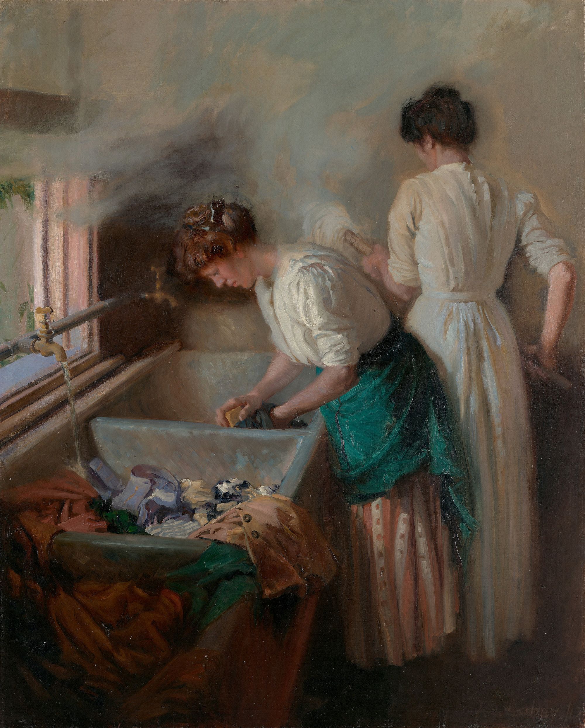 Vida Lahey, Australia 1882–1968 / Monday morning 1912 / Oil on canvas / 153 x 122.7cm / Gift of Madame Emily Coungeau through the Queensland Art Society 1912 / Collection: Queensland Art Gallery | Gallery of Modern Art / © QAGOMA