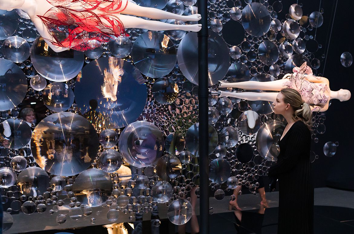 Installation view ‘Iris van Herpen: Sculpting the Senses’, GOMA 2024 / Photograph: N Umek © QAGOMA