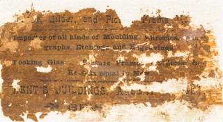 Picture frame makers label on verso of Oscar Friström Duramboi