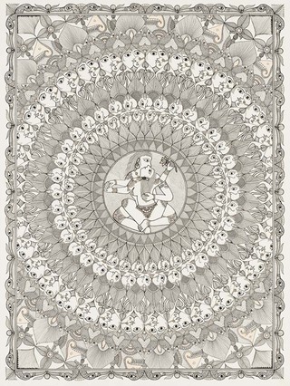 KUMARI, Pushpa India b.1969 Prakriti Purusha 2014 Ink on acid free paper 61 x 46cm Acc. 2016.238 Purchased 2016 with funds from Anne and Greg Hunter through the Queensland Art Gallery | Gallery of Modern Art Foundation