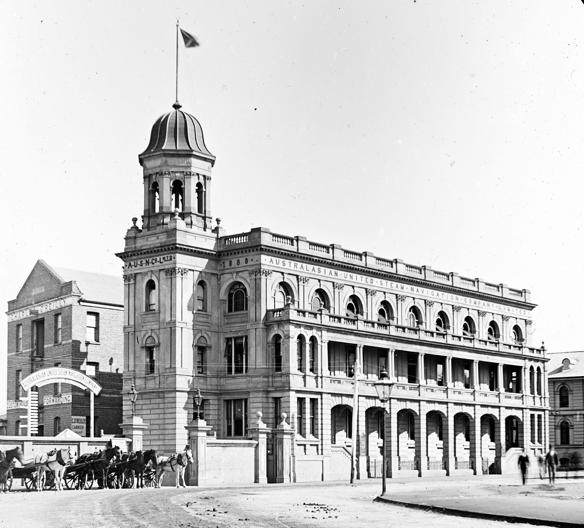 Office of the Australasian Steam Navigation Company, Mary Street, Brisbane c.1889 / 1344548 / Courtesy: State Library New South Wales