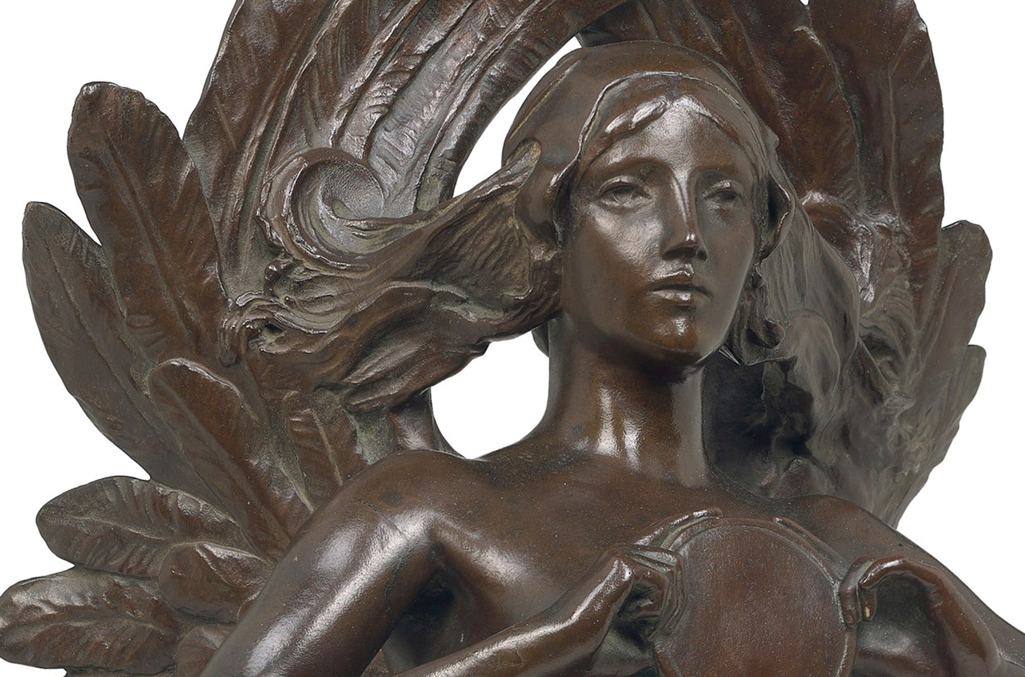 Bertram Mackennal, Australia/England 1863-1931 / Truth (detail) 1894 / Bronze / 62 x 19.5 x 17.5cm / Purchased 1989 from the estate of Lady Trout with a special allocation from the Queensland Government / Collection: Queensland Art Gallery | Gallery of Modern Art
