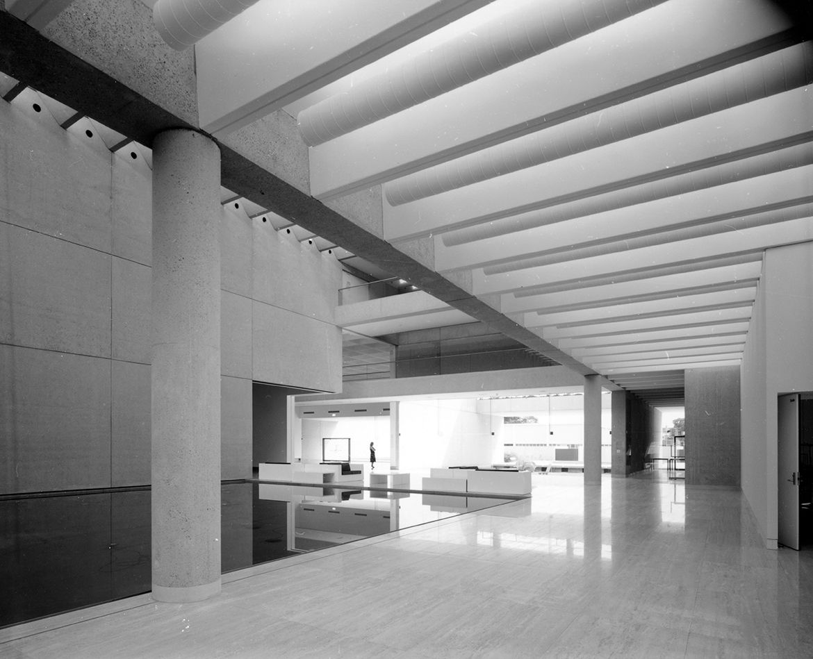 Queensland Art Gallery interior, Watermall, 4 May 1982 / Collection: QAGOMA Research Library