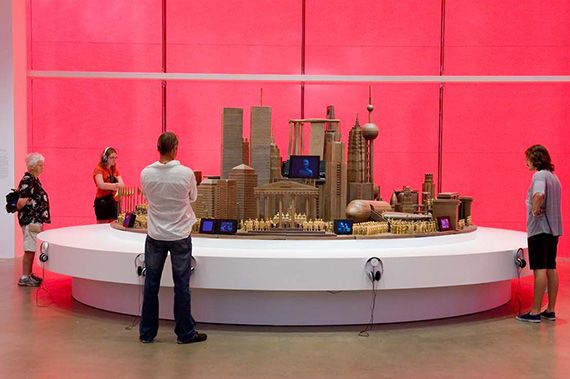 Zhou Xiaohu, China b.1960 / Utopian theatre 2006 / 11-channel video and fired clay installation / Purchased 2007. The Queensland Government’s Gallery of Modern Art Acquisitions Fund / Collection: Queensland Art Gallery / © The artist