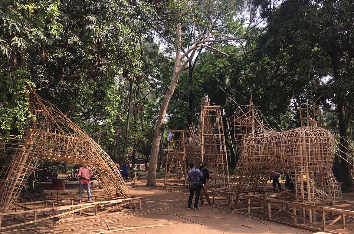 At the Faculty of Fine Arts, University of Dhaka / Photograph: Tarun Nagesh