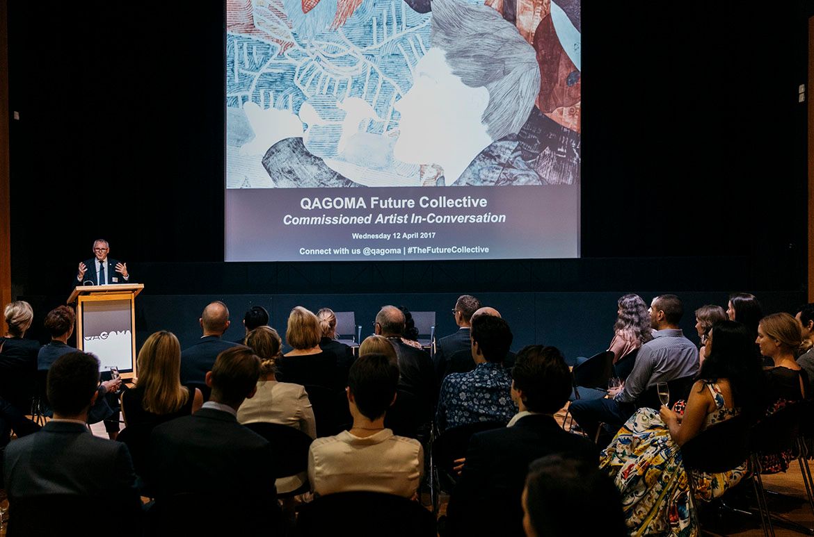 Future Collective Artist In-Conversation with Helen Johnson / Photograph: J Ruckli © QAGOMA