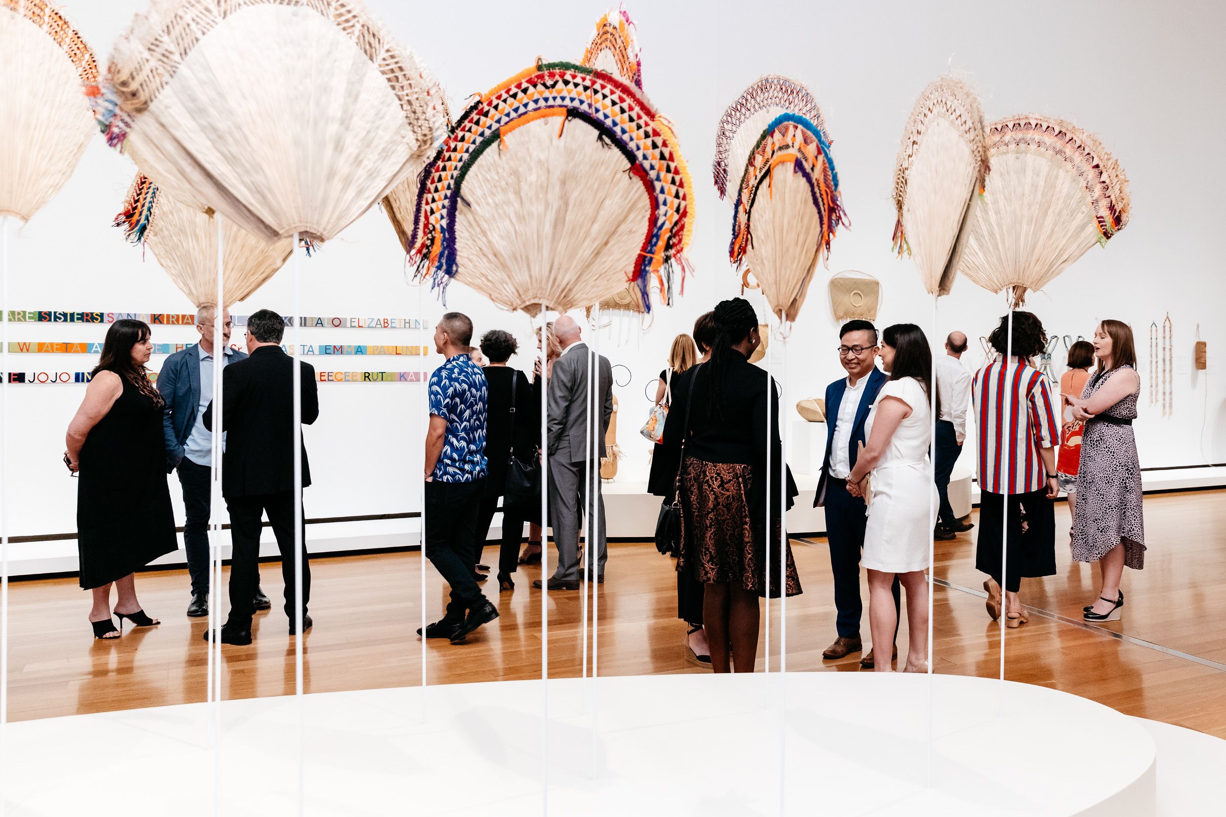 Exhibition view of Women’s Wealth at the Business Leaders Network Annual Art Dinner during ‘The 9th Asia Pacific Triennial of Contemporary Art’ (APT9) at QAG, 2018 / Photograph: J Ruckli