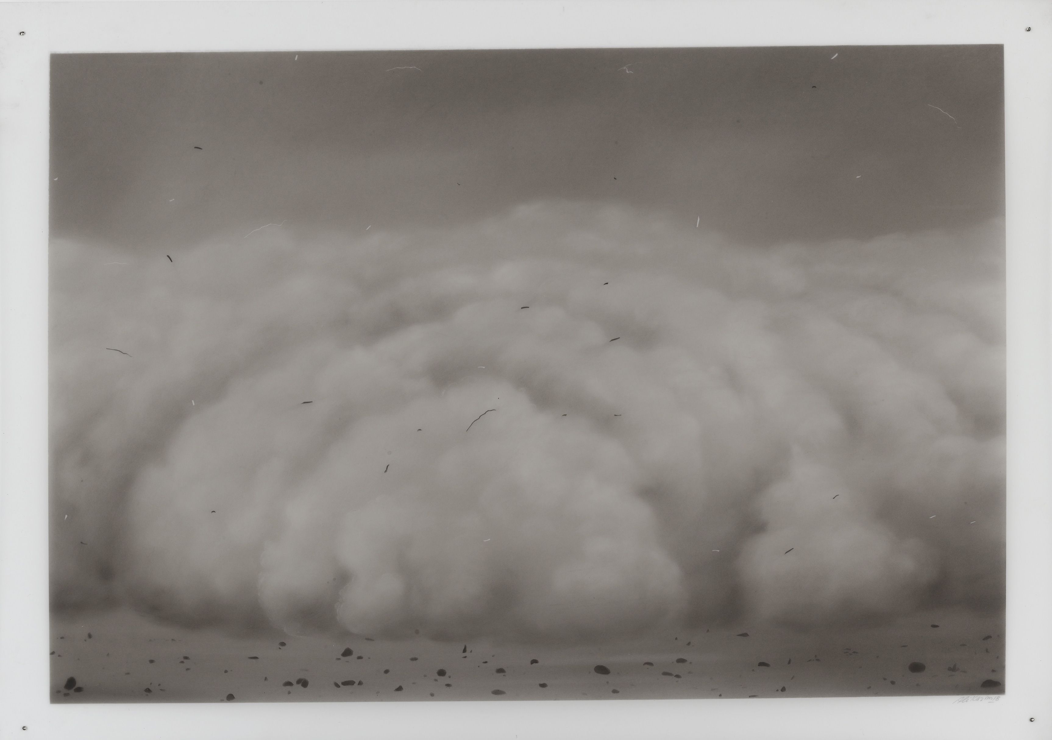 Ali Kazim / Pakistan b.1979 / Untitled (storm series) 2018 / Pigments on mylar / Purchased 2018 with funds from the Contemporary Patrons through the Queensland Art Gallery | Gallery of Modern Art Foundation /: Queensland Art Gallery | Gallery of Modern Art / © Ali Kazim