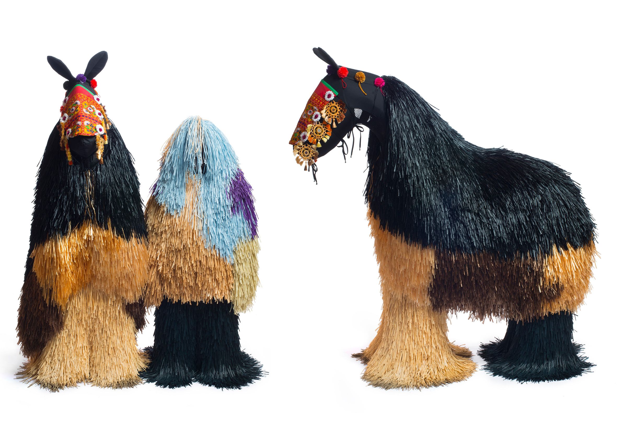 Nick Cave, United States b.1959 / HEARD 2012 / 15 wearable sculptures (six parts each) or as a performance, 15 wearable sculptures (six parts each), choreography, musical score and video / Purchased 2016 to mark the tenth anniversary of GOMA with funds from the Josephine Ulrick and Win Schubert Diversity Foundation through the QAGOMA Foundation / Collection: Queensland Art Gallery | Gallery of Modern Art / © Nick Cave / Photographs: James Prinz, courtesy of Nick Cave and Jack Shainman Gallery