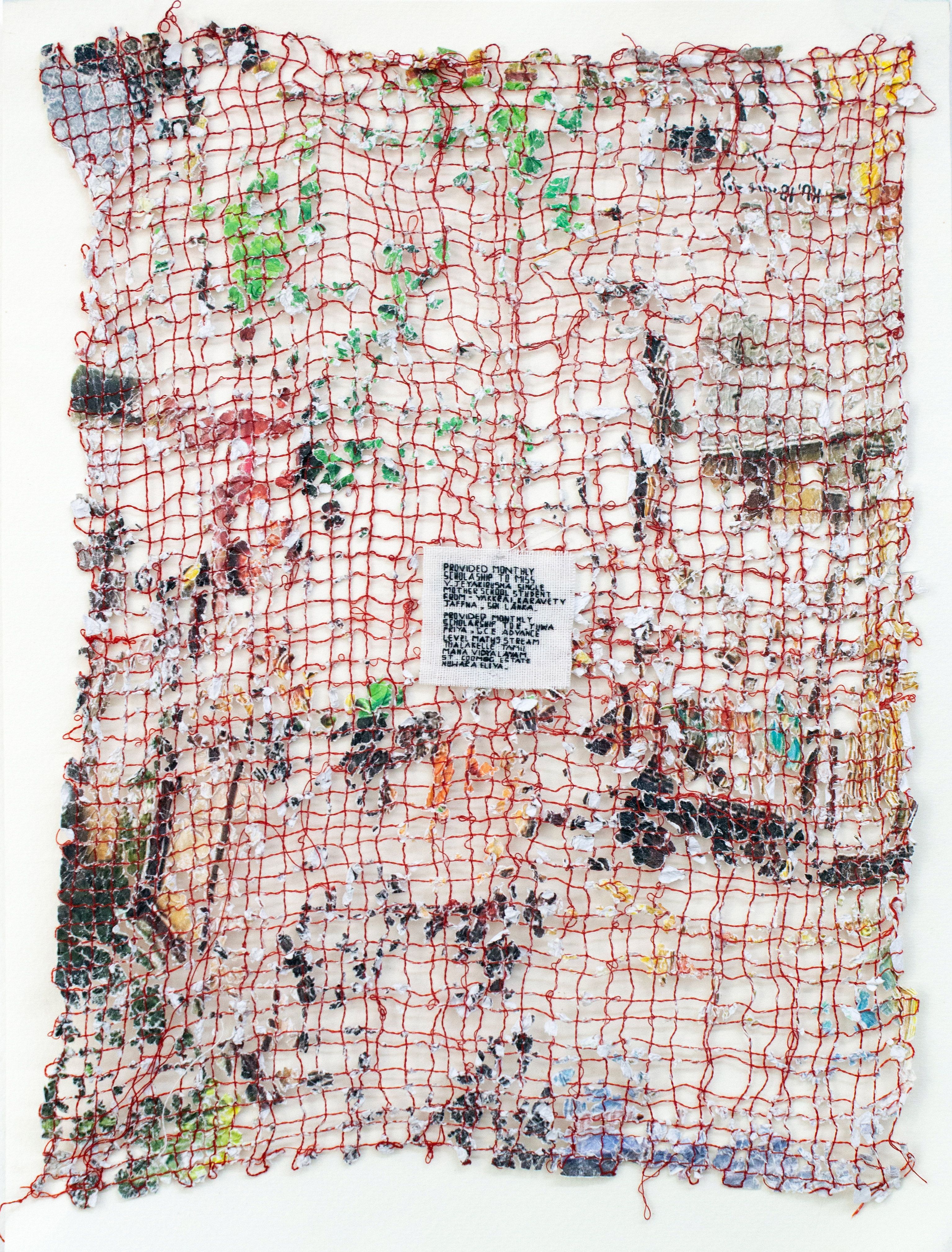 Hema Shironi / Sri Lanka, b.1991 / SALE SALE Story SALE II 2022 / Stitched printed paper / 36 x 26cm