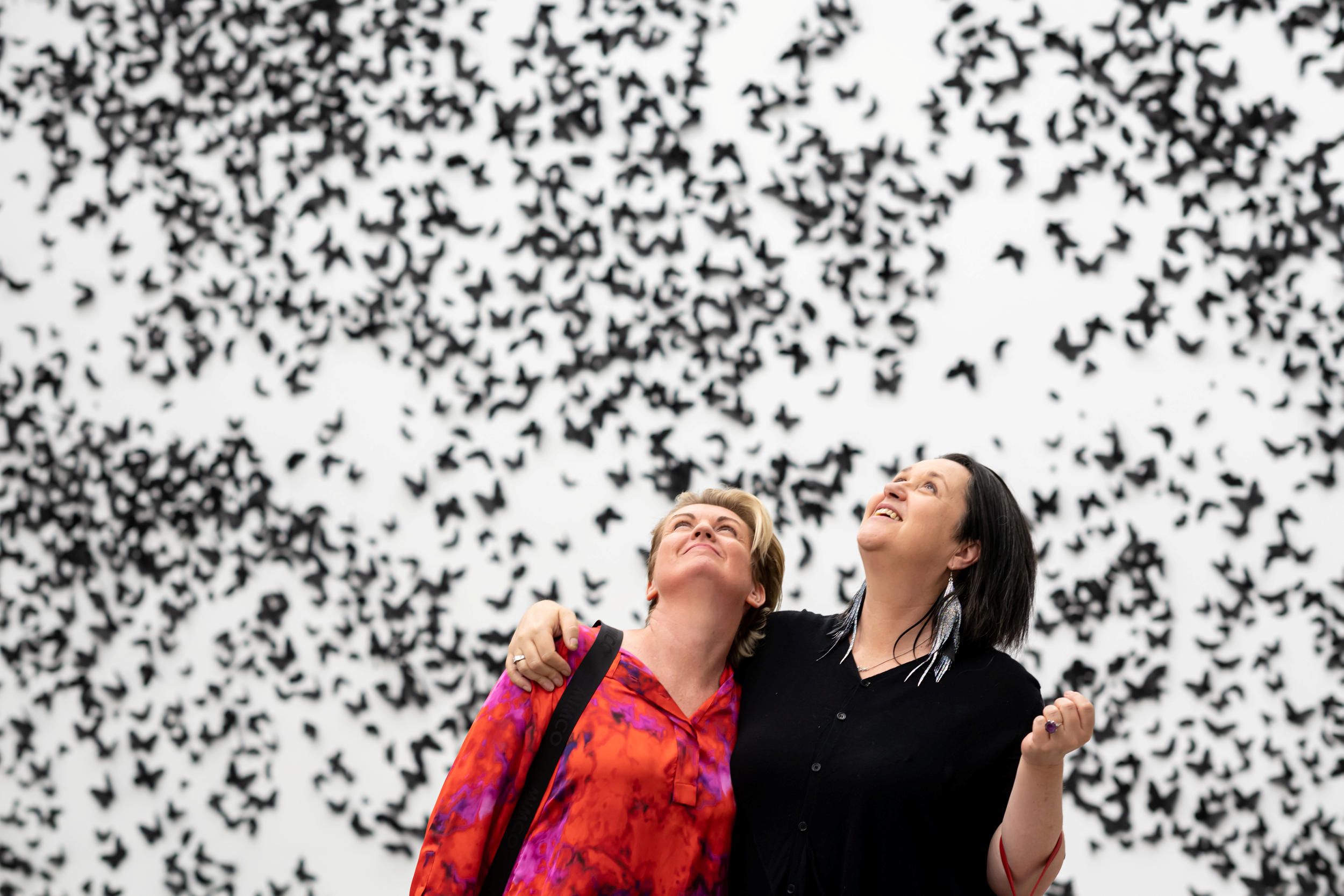 Audience members at ‘Air’ / Gallery of Modern Art, Brisbane / November 2022 / Image courtesy: Queensland Art Gallery | Gallery of Modern Art / Photography: C Callistemon, QAGOMA