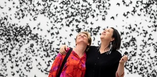 Audience members at ‘Air’ / Gallery of Modern Art, Brisbane / November 2022 / Image courtesy: Queensland Art Gallery | Gallery of Modern Art / Photography: C Callistemon, QAGOMA