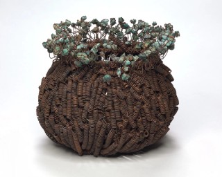Shirley Macnamara, artist, Indjalandji/Alyawarr / Australia b.1949 / Nathaniel Macnamara, assistant, Indjalandji/Alyawarr, Australia b.2004 / Cu 2016 / Hand-coiled copper wire and raw copper / 22 x 25 x 25cm / Purchased 2017 with funds from Gina Fairfax through the Queensland Art Gallery I Gallery of Modern Art Foundation / Collection: Queensland Art Gallery | Gallery of Modern Art, Brisbane / © Shirley Macnamara