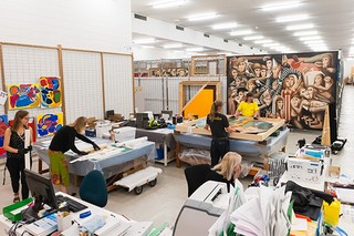 Collection Relocation and Mezzanine project 2016-17 Collection preparation in Collection Storage Front work area and paintings preparation