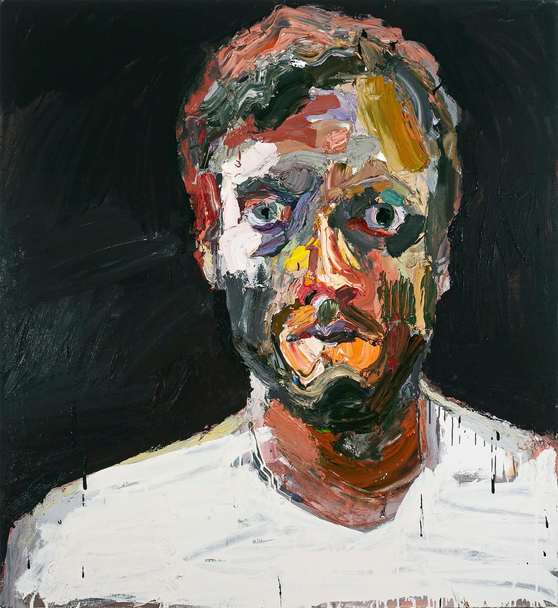 Ben Quilty, Australia, b.1973 / Self-portrait after Afghanistan 2012 / Oil on canvas / 130 x 120 cm / Private collection, Sydney / © Ben Quilty