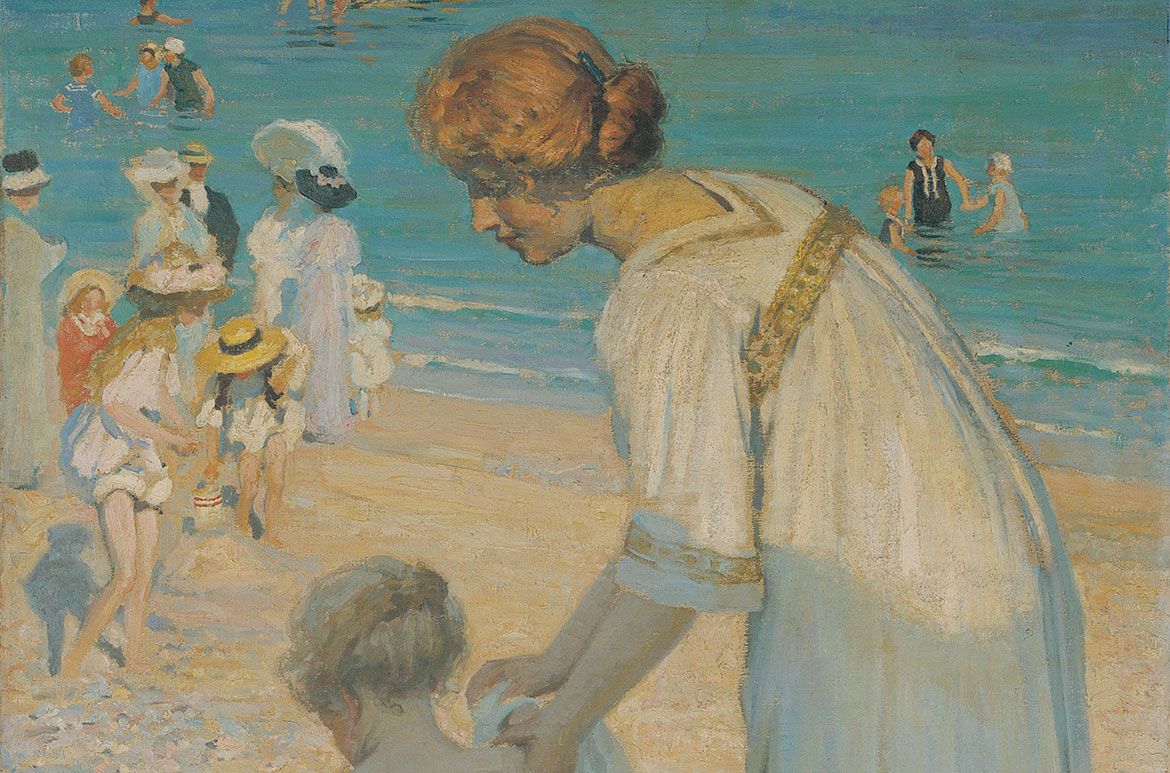E Phillips Fox, Australia/France 1865-1915 / Bathing hour (L’heure du bain) (detail) c.1909 / Oil on canvas / 183.5 x 113.3cm / Purchased 1946 / Collection: Queensland Art Gallery | Gallery of Modern Art