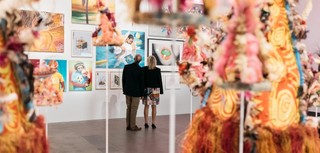 Guests at the annual Members Christmas Party / Artworks © the artists or their representatives / Photograph: J Ruckli © QAGOMA
