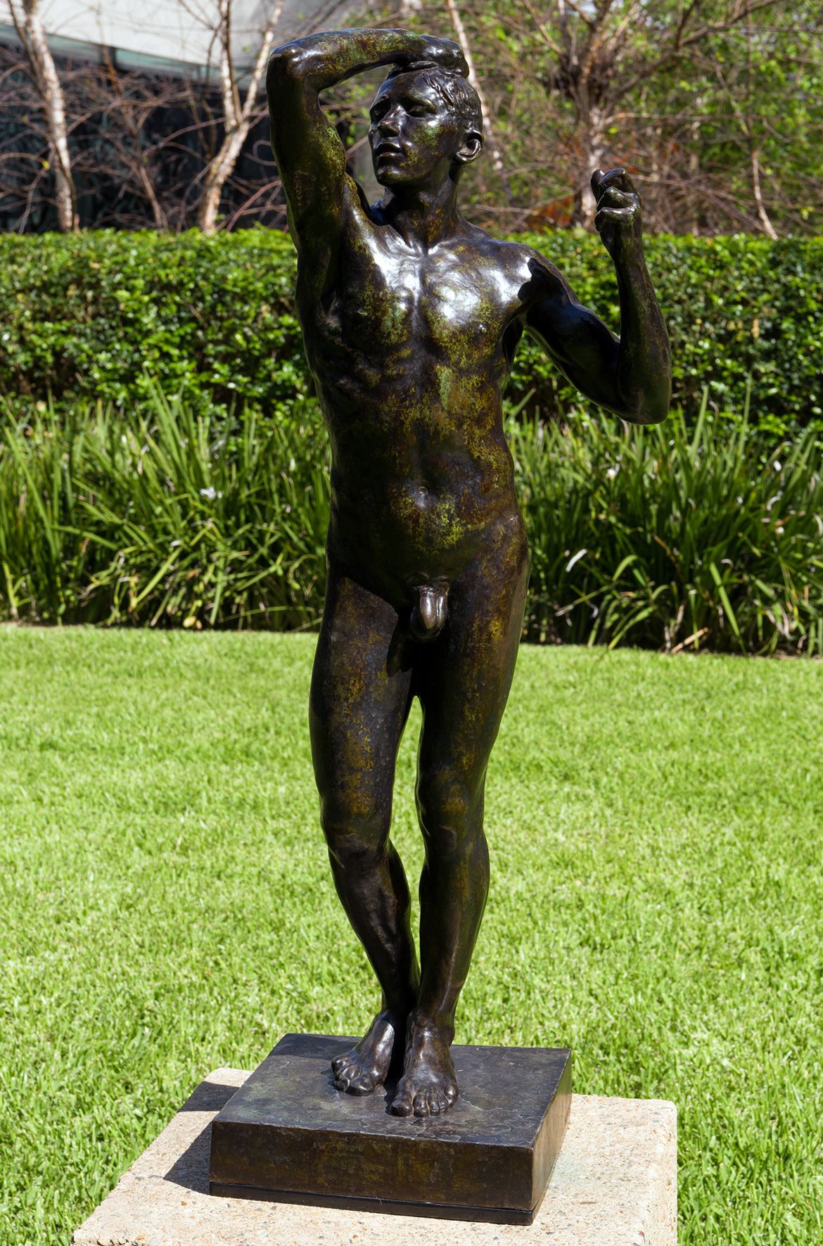 Auguste Rodin, France 1840-1917 / L’Age d’airain (The Bronze age) 1876-77, cast 1955 / Bronze / 99 x 12 x 29.5cm; 104 x 39.4 x 30.5cm (with base) / Purchased 1955. Beatrice Ethel Mallalieu Bequest / Collection: Queensland Art Gallery | Gallery of Modern Art