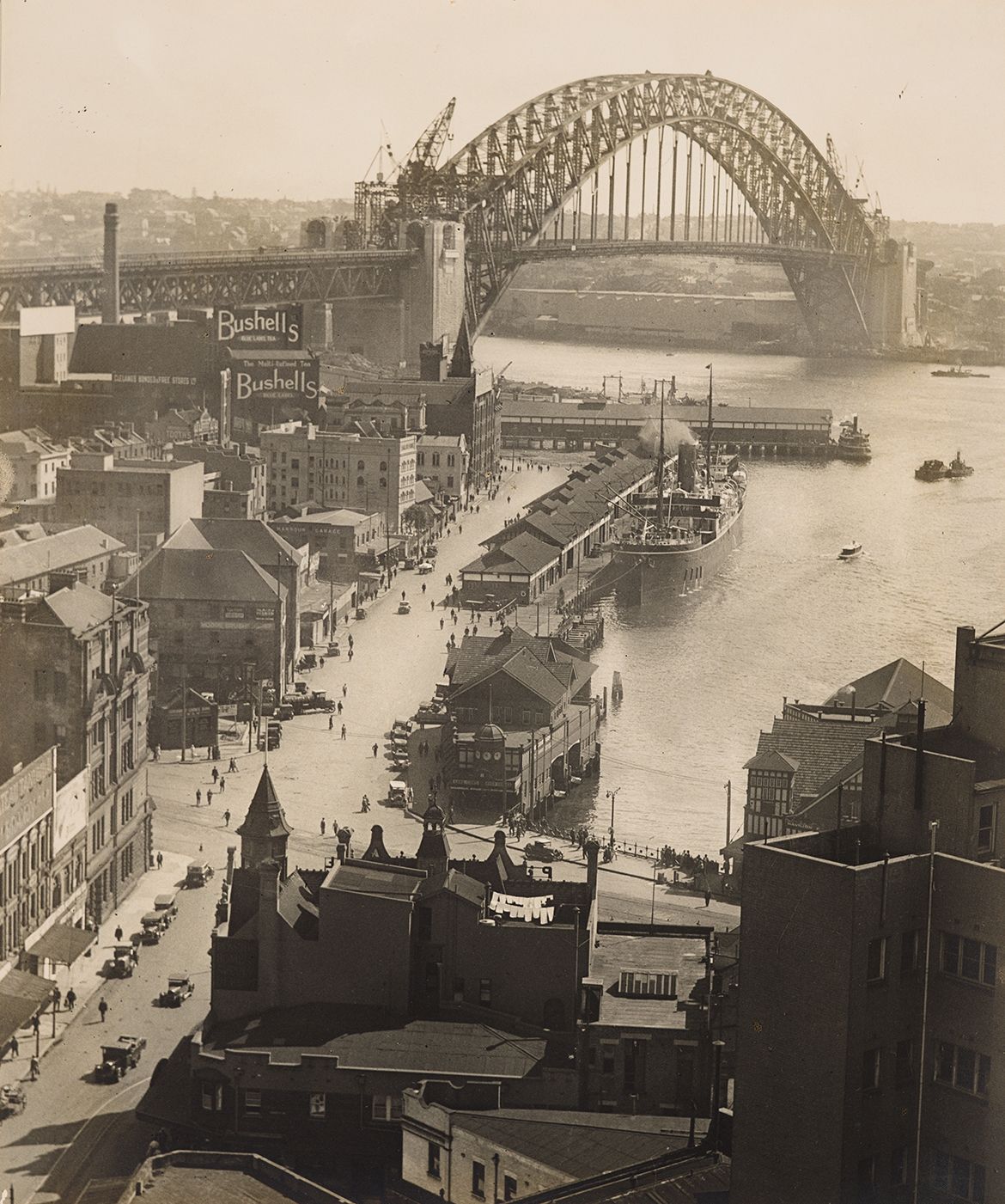 Harold Cazneaux, Australia 1878–1953 / Bridge, West Circular Quay 1931 / Gelatin silver photograph on paper 30 x 24.3cm / Purchased 2011. Andrew and Lilian Pedersen Trust / Collection: Queensland Art Gallery | Gallery of Modern Art