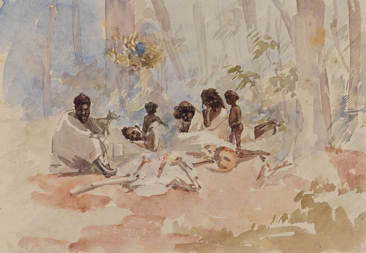 Harriet Jane Neville-Rolfe, England/Australia 1850-1928 / Castlevale 1884 / Watercolour over pencil on wove paper / 17.7 x 25.3cm / Gift of the artist’s son in her memory 1964 / Collection: Queensland Art Gallery | Gallery of Modern Art