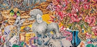 eX de Medici / Australia b.1959 / The theory of everything (detail) 2005 / Watercolour and metallic pigment on Arches paper / 114.3 x 176.3cm / Purchased 2005 / Collection: Queensland Art Gallery | Gallery of Modern Art / © eX de Medici