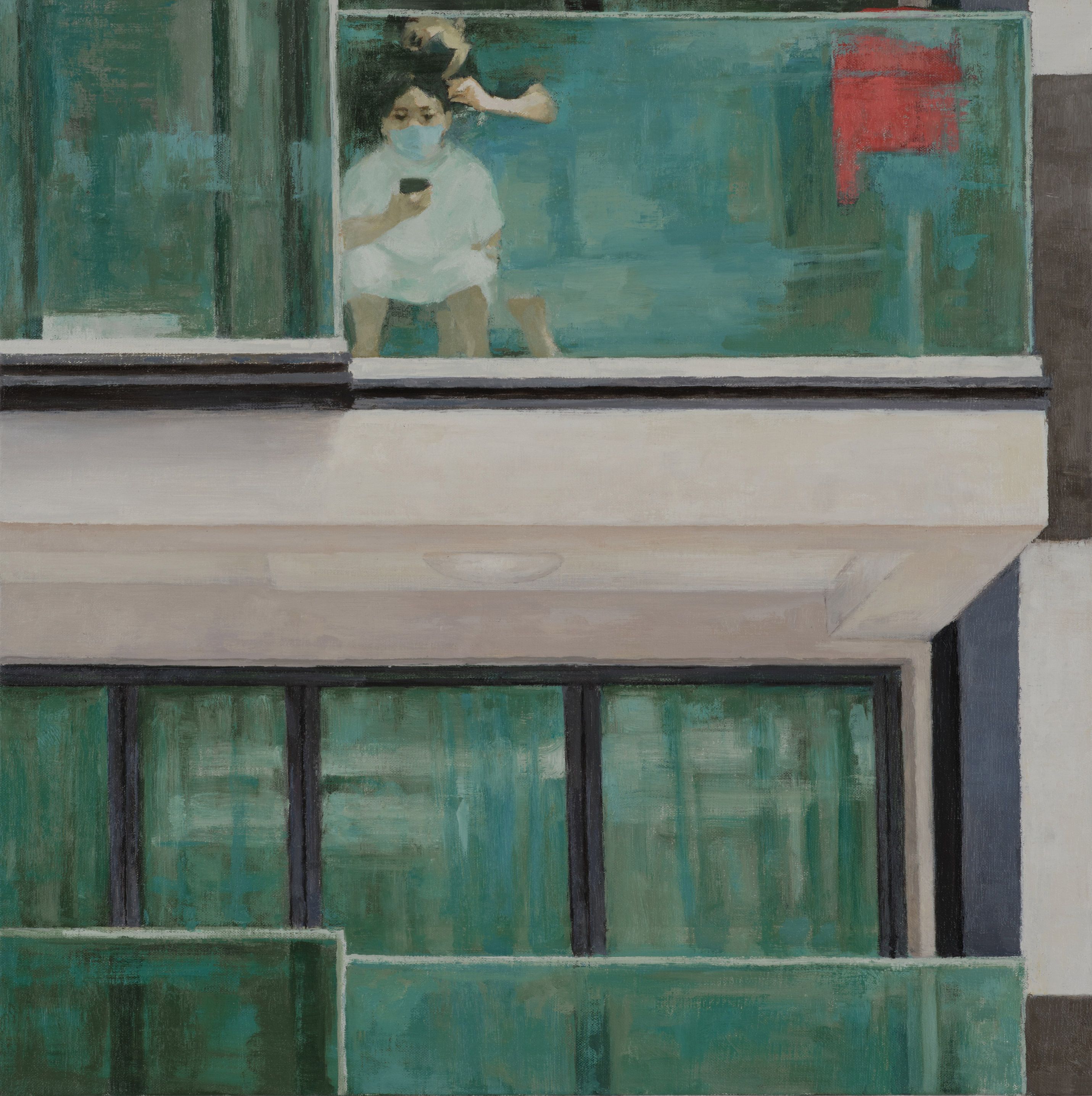 Yeung Tong Lung / China/Hong Kong b.1956 / 360°+ (details) 2021–23 / Oil on canvas / 18 panels: dimensions variable / Courtesy: The artist and Blindspot Gallery, Hong Kong / © Yeung Tong Lung