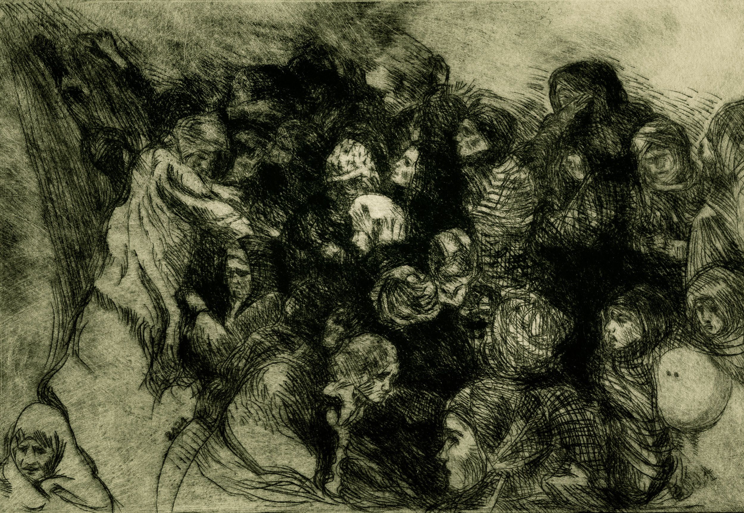 Pat Hoffie, Australia b.1953 / Drypoint images from MMXXIV folio box 2025 / 65 x 100cm / Courtesy: Pat Hoffie / Photograph: Nina White
