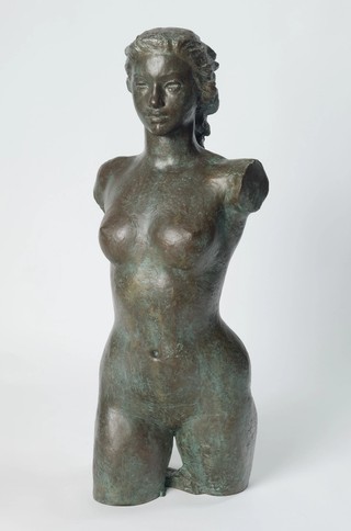 Daphne Mayo, Australia 1895–1982 / Olympian c.1946, cast after 1958 / Bronze / 94.5 x 31.5 x 23 cm / Purchased 1979 / Collection: Queensland Art Gallery | Gallery of Modern Art / © Surf Lifesaving Foundation and The United Church in Australia Property Trust (Q.)