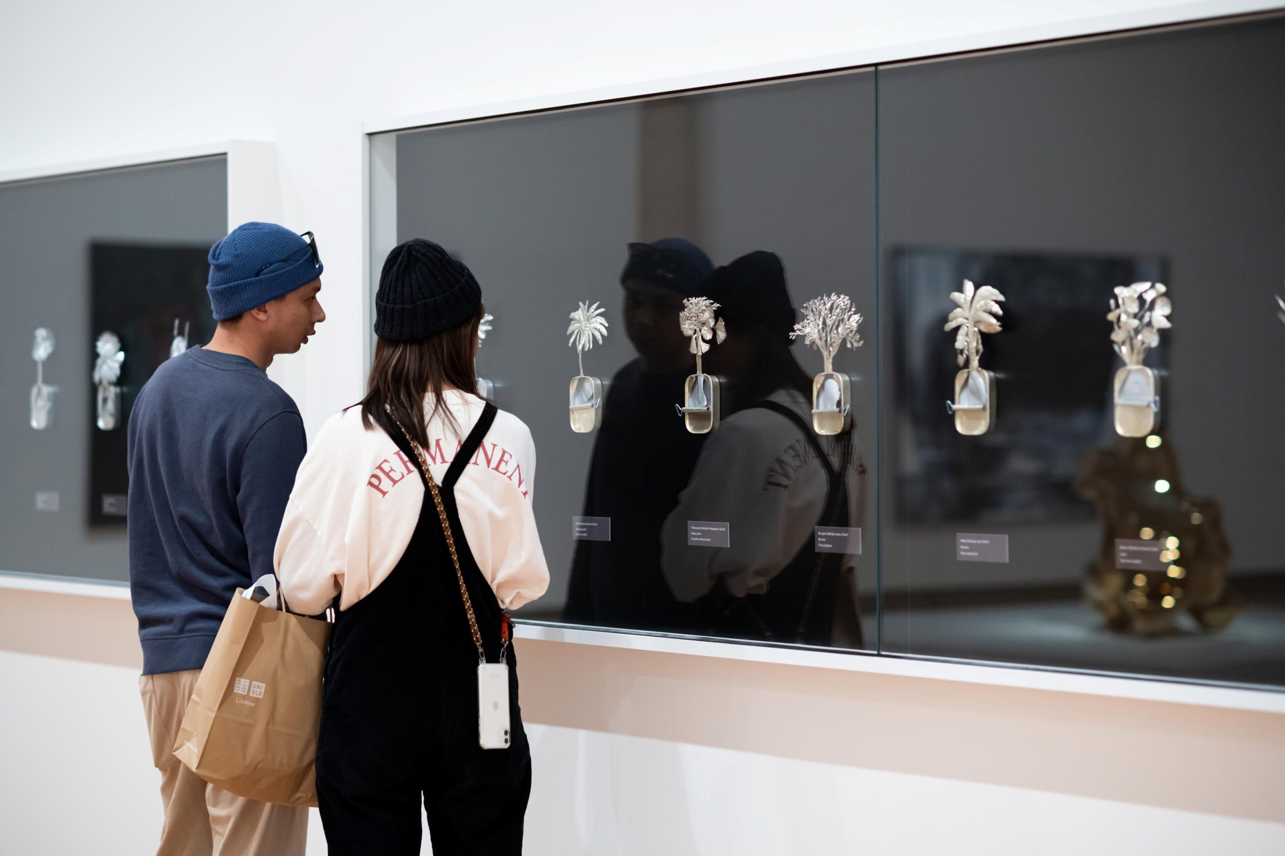 Fiona Hall, Australia b.1953 / Works from Sri Lankan set (from ‘Paradisus Terrestris’ series) 1999 / Aluminium and tin / Eight pieces: 28x 18 x 4cm (each, approx.) / Purchased 2021. The Josephine Ulrick and Win Schubert Charitable Trust / Collection: The Josephine Ulrick and Win Schubert Charitable Trust, Queensland Art Gallery | Gallery of Modern Art / © Fiona Hall