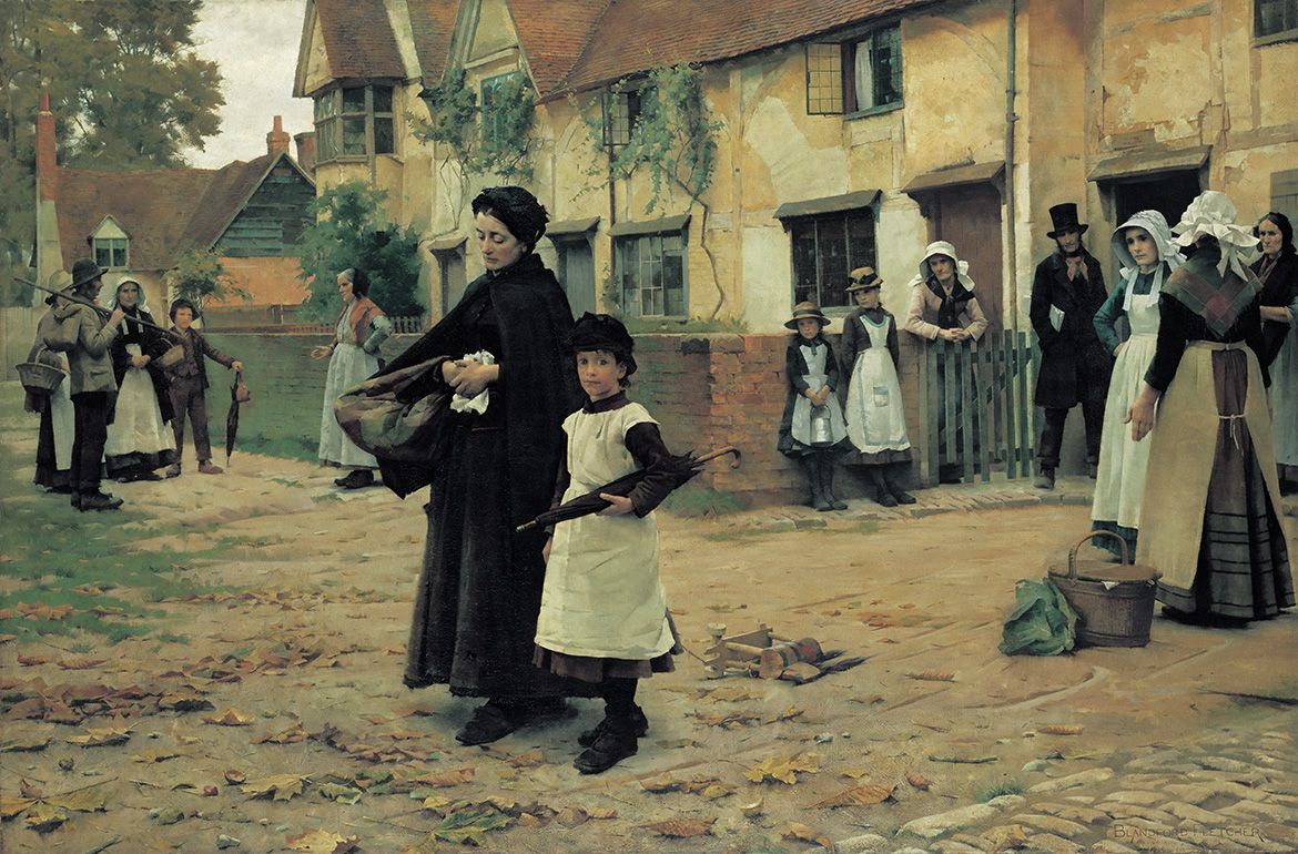 Blandford Fletcher, England 1858–1936 / Evicted 1887 / Oil on canvas / 123.1 x 185.3cm / Purchased 1896 / Collection: Queensland Art Gallery | Gallery of Modern Art