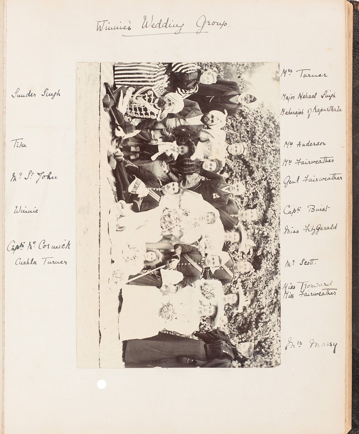 Photograph from the album of Ethel Fairweather, including Ethel’s sister Winifred’s wedding to Andrew McCormick in Jalandhar, India, 1895 / Collection: QAGOMA Research Library / © QAGOMA
