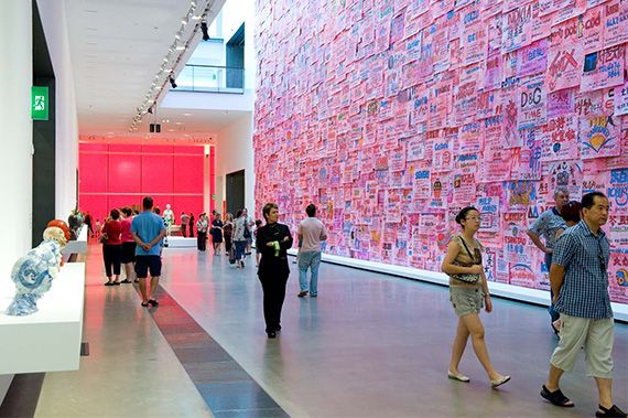 Wang Qingsong, China b.1966 / China Red 2008-09 / Ink and synthetic polymer paint on paper / 1300 sheets in two sizes / Gift of the artist through the Queensland Art Gallery Foundation 2009 / Collection: Queensland Art Gallery / © The artist
