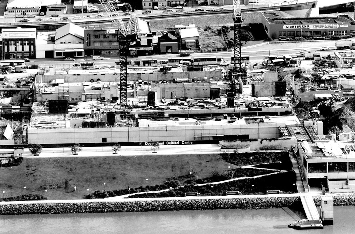 Queensland Art Gallery construction, 1979 / Collection: QAGOMA Research Library