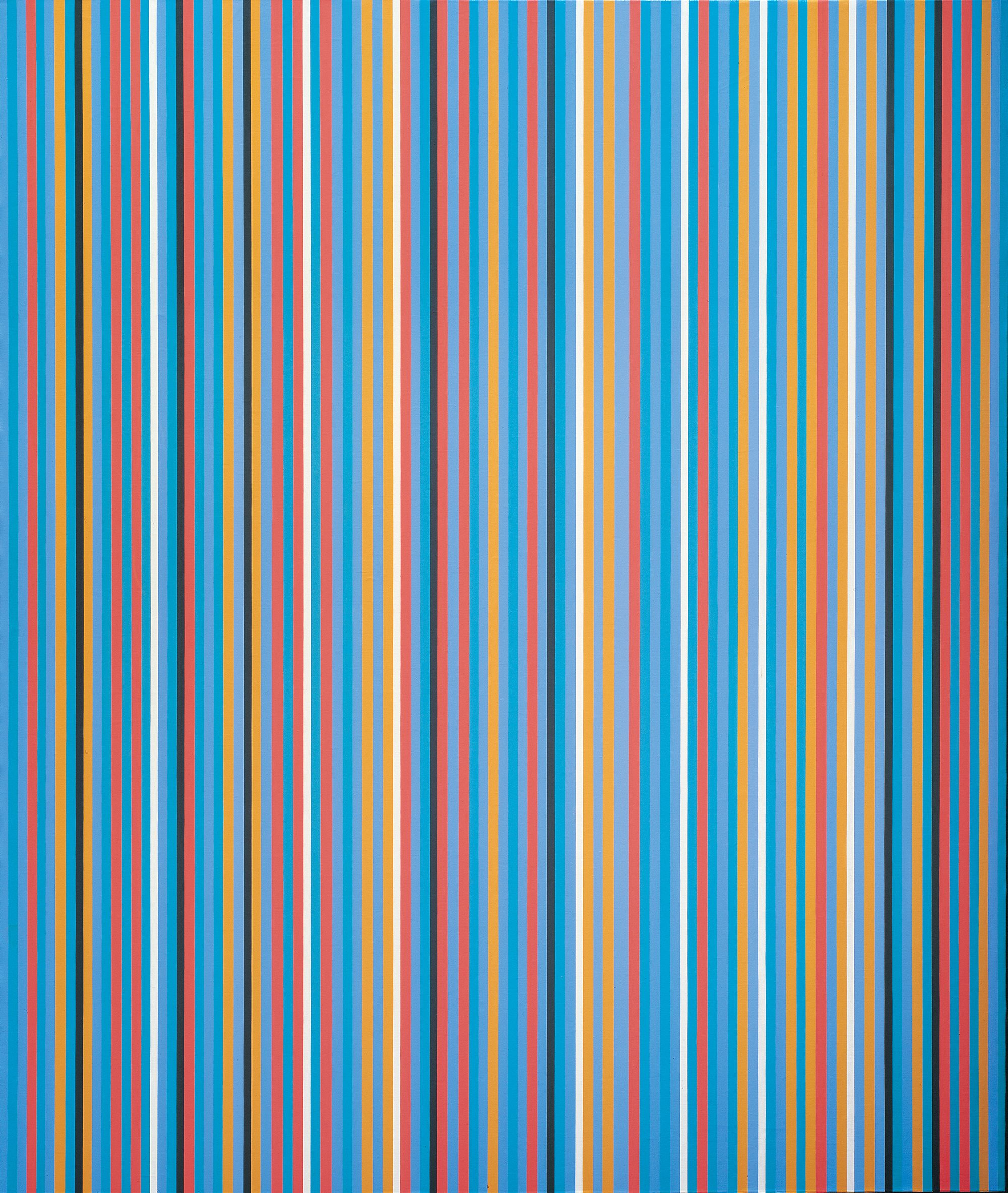 Bridget Riley, England b.1931 / Big Blue 1981–82 / Oil over synthetic polymer paint on linen / 235.3 x 202cm / Purchased 1984 / Collection: Queensland Art Gallery | Gallery of Modern Art / © Bridget Riley