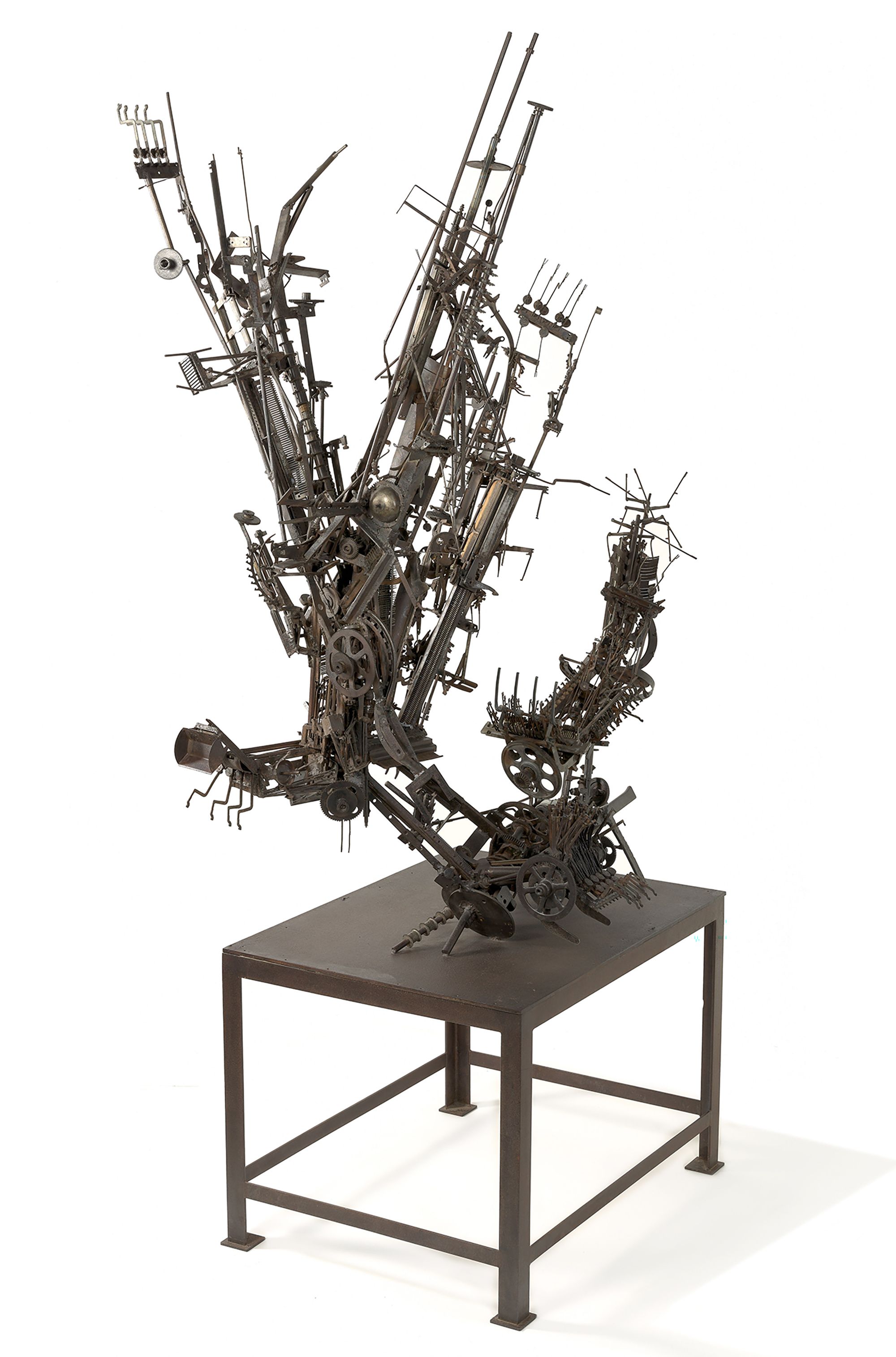 Robert Klippel, Australia 1920–2001 / No. 247 Metal construction 1965-68 / Welded and brazed steel, found objects, wood / 198 x 145 x 126cm (irreg., without base) / Purchased 1983. QAG Foundation / Collection: Queensland Art Gallery | Gallery of Modern Art / © QAGOMA