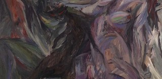 Jon Molvig, Australia 1923-70 / A twilight of women 1957 / Oil on composition board / 137.2 x 148.6 cm / Purchased 1984 / Collection: Queensland Art Gallery | Gallery of Modern Art © Otte Bartzis