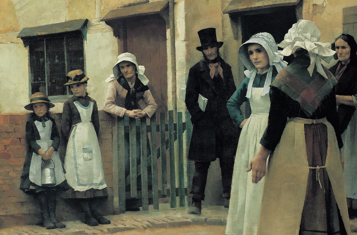 Blandford Fletcher, England 1858–1936 / Evicted 1887 / Oil on canvas / 123.1 x 185.3cm / Purchased 1896 / Collection: Queensland Art Gallery | Gallery of Modern Art