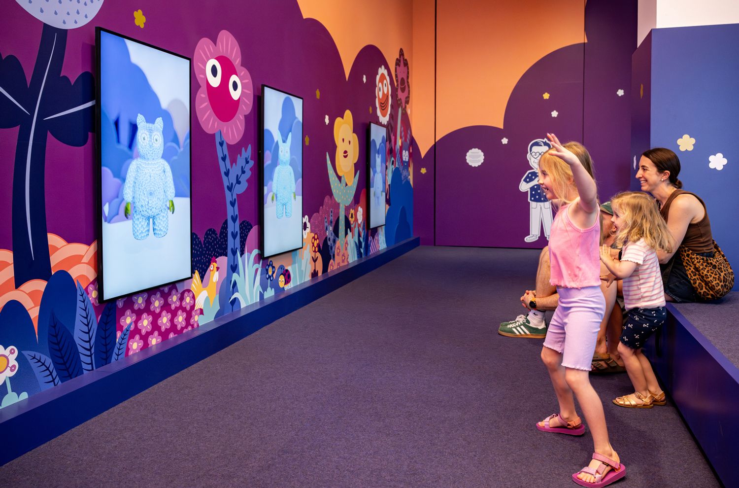 Visitors can draw, dance, & interact with digital activities at 'Vipoo Srivilasa: Express Yourself', GOMA until 13 Sep 2026 / Photograph: C Callistemon © QAGOMA