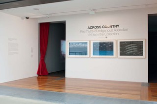 Exhibition entrance featuring works by Torres Strait Islander artist Segar Passi | Collection: Queensland Art Gallery | © The artist