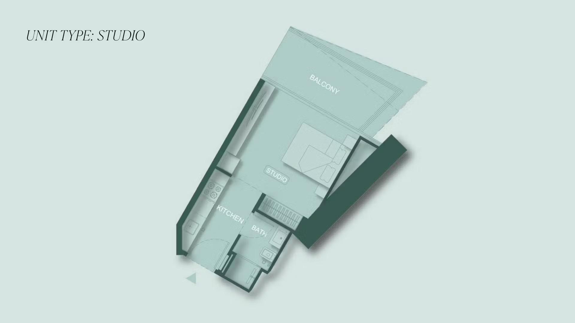 Studio Floor Plan - Binghatti Circle