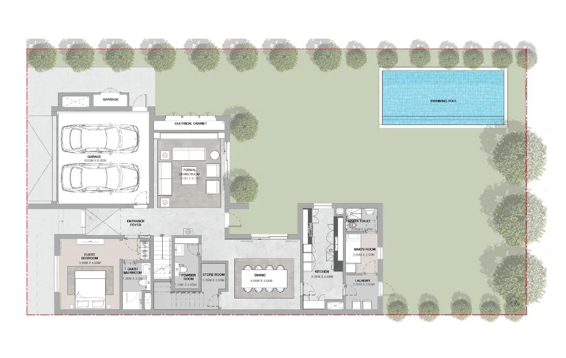 4BR Floor Plan - شوبا إلوود