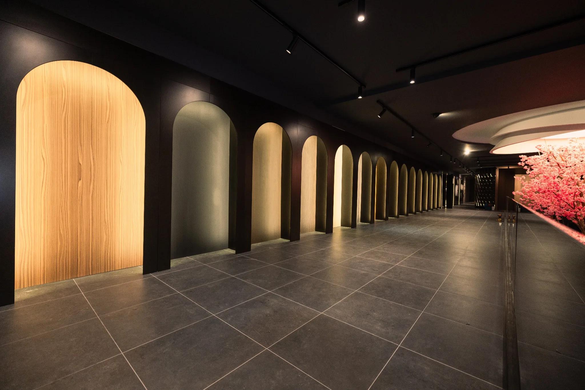 Wood Veneers in a finished interior